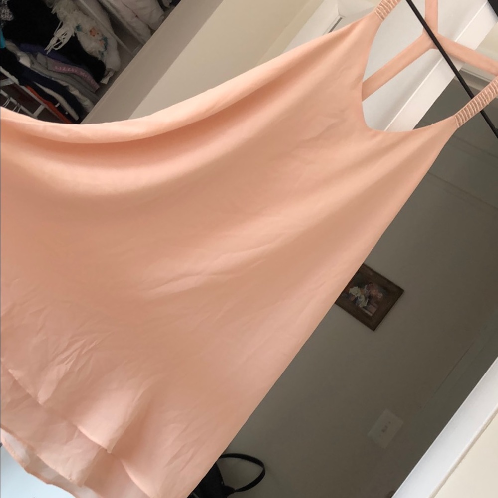 Peach pink sequin dress